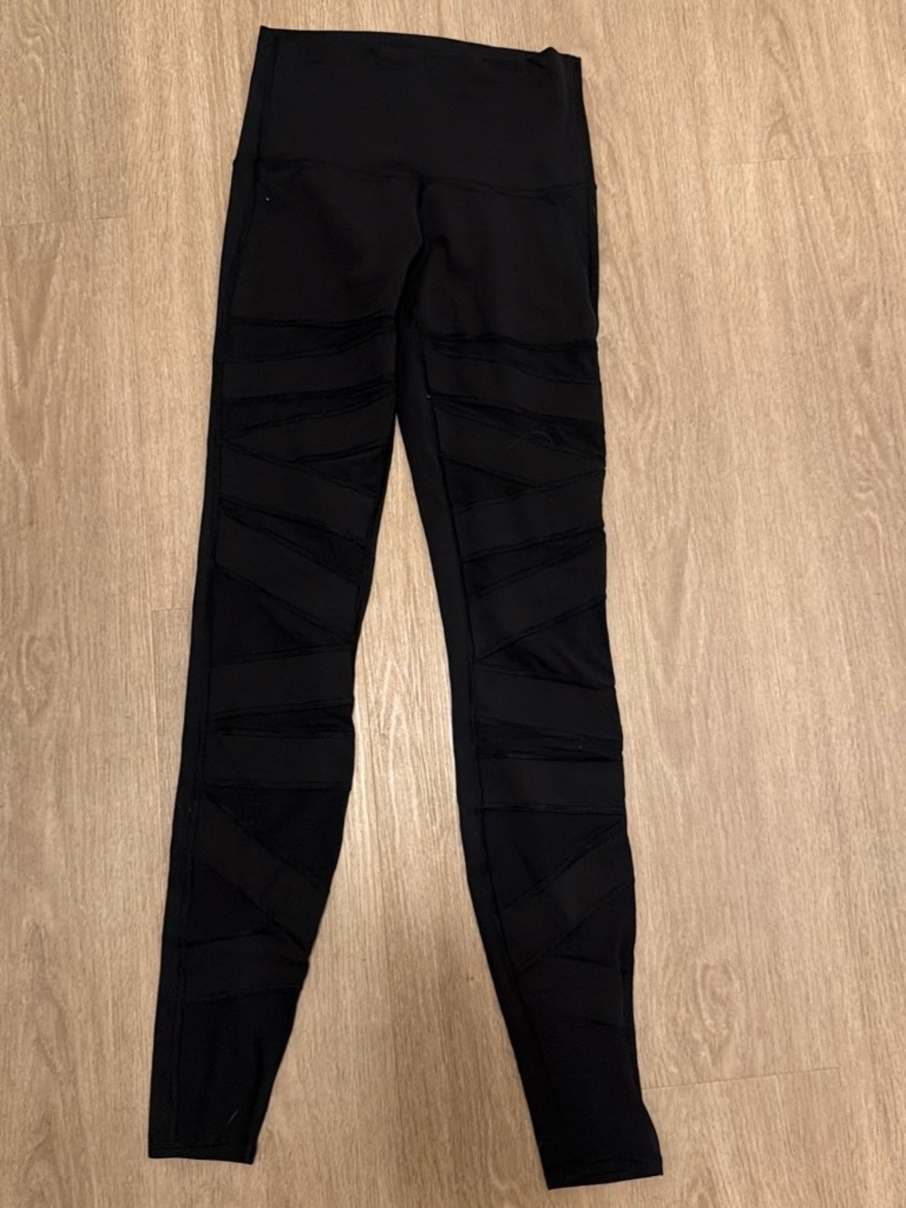 lululemon athletica Black High-Waist Mesh Panel Leggings